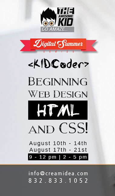 Kidcoder Beginning web design html and css course