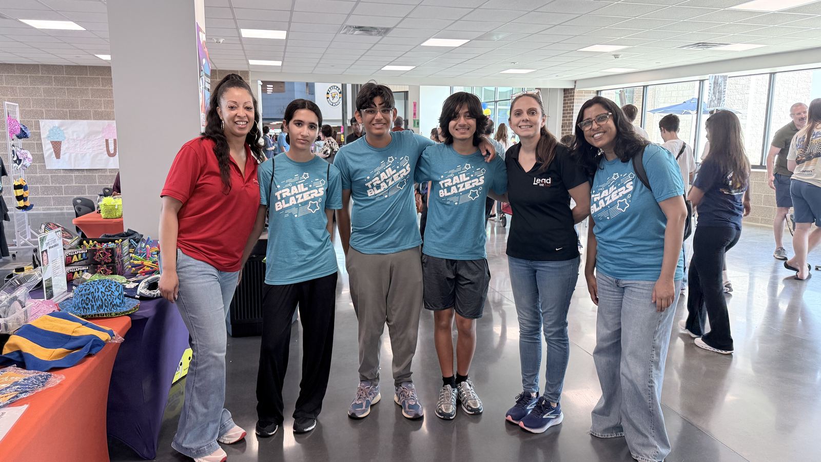 Trailblazers team members and mentors at a Fort Bend ISD club fair