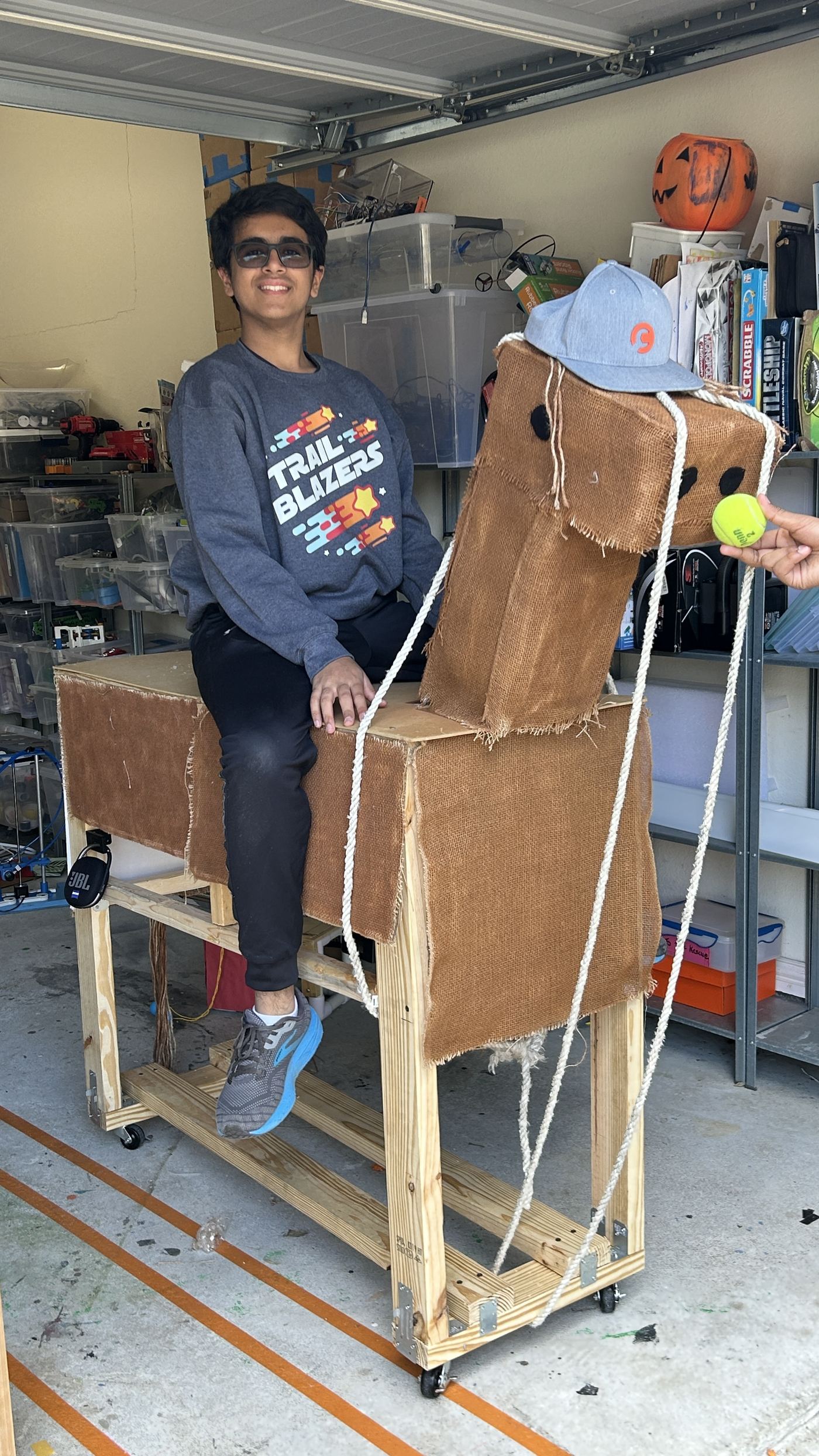 Rishaan of Trailblazers DI: the autonomous music conductor gimmick and costumes, "Breaking Point" Technical Challenge (2024-25 Season), photo 4 of 4